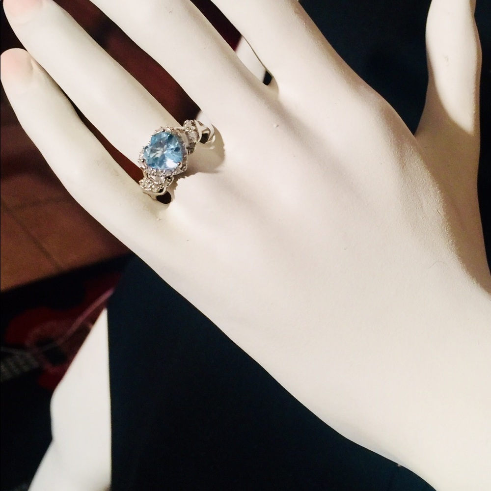 Diamonds & Crystal Clear Swiss Blue Topaz